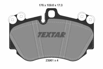Комплект гальмівних колодок с 4 шт. дисків TEXTAR 2396101