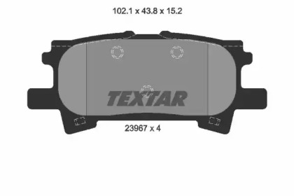 Комплект гальмівних колодок з 4 шт. дисків TEXTAR 2396701