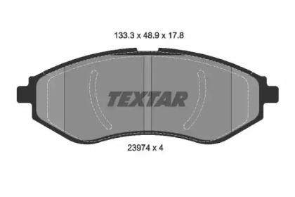 Комплект гальмівних колодок с 4 шт. дисків TEXTAR 2397401