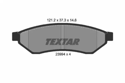 Комплект гальмівних колодок с 4 шт. дисків TEXTAR 2399401