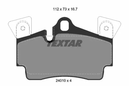 Комплект гальмівних колодок з 4 шт. дисків TEXTAR 2401001