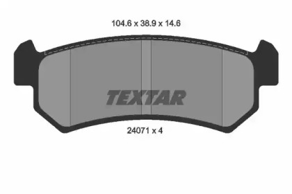 Комплект гальмівних колодок з 4 шт. дисків TEXTAR 2407101