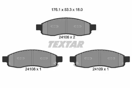 Комплект тормозных колодок TEXTAR 2410601