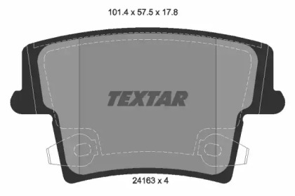 Комплект гальмівних колодок з 4 шт. дисків TEXTAR 2416301