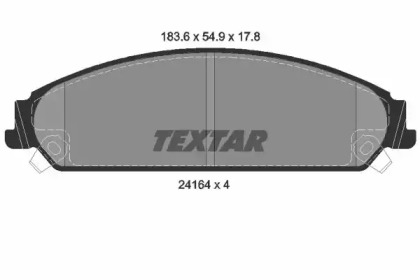 Комплект гальмівних колодок з 4 шт. дисків TEXTAR 2416401