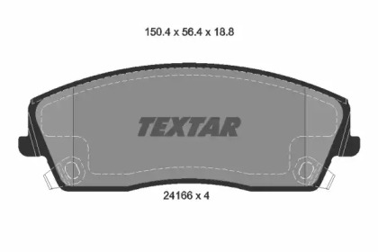 Комплект гальмівних колодок з 4 шт. дисків TEXTAR 2416601