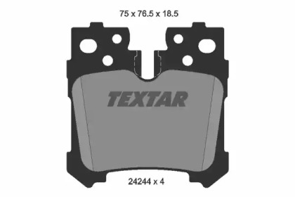Комплект гальмівних колодок з 4 шт. дисків TEXTAR 2424401