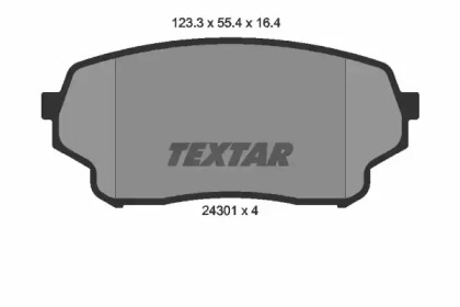Комплект гальмівних колодок з 4 шт. дисків TEXTAR 2430101