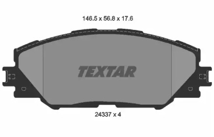 Комплект гальмівних колодок с 4 шт. дисків TEXTAR 2433701
