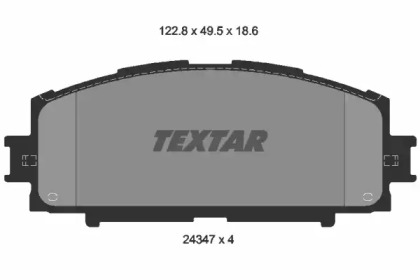 Комплект гальмівних колодок с 4 шт. дисків TEXTAR 2434701