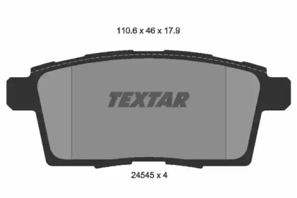 Комплект гальмівних колодок з 4 шт. дисків TEXTAR 2454501