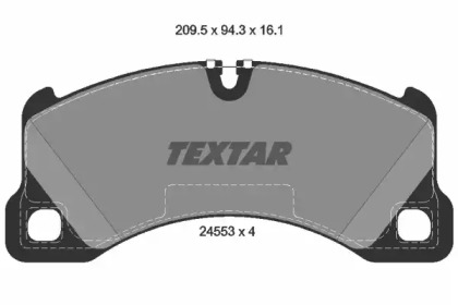 Комплект гальмівних колодок с 4 шт. дисків TEXTAR 2455301