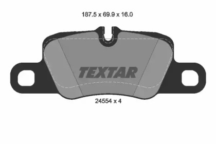 Комплект гальмівних колодок с 4 шт. дисків TEXTAR 2455402