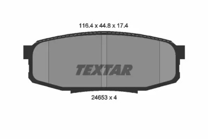 Комплект гальмівних колодок с 4 шт. дисків TEXTAR 2465301