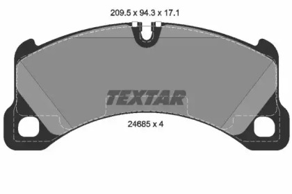 Комплект гальмівних колодок з 4 шт. дисків TEXTAR 2468501
