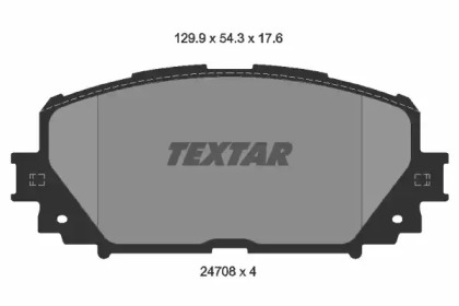 Комплект гальмівних колодок з 4 шт. дисків TEXTAR 2470801