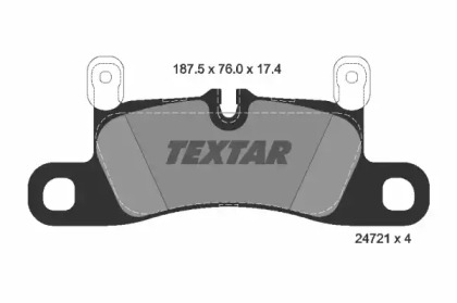 Комплект гальмівних колодок з 4 шт. дисків TEXTAR 2472102
