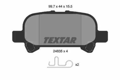 Комплект гальмівних колодок з 4 шт. дисків TEXTAR 2483501