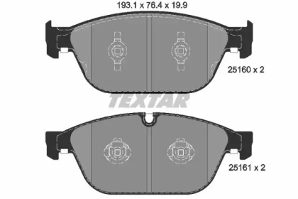Колодки гальмівні (передні) Audi A8/Q5 10- (Teves) Q+ TEXTAR 2516002