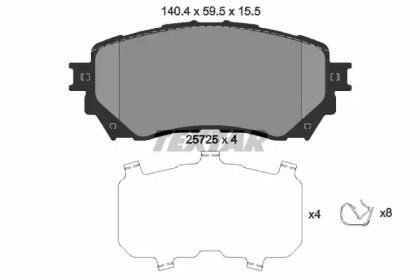 Колодки гальмівні (передні) Mazda 6 12- TEXTAR 2572501