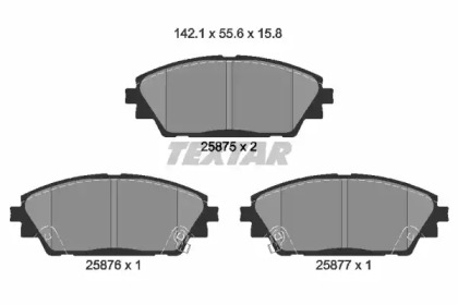 Колодки гальмівні (передні) Mazda 3 13-/CX-3 15- TEXTAR 2587501