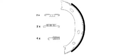 Колодки ручника MB Sprinter 208-316 96- (з пружинками) (160x40) TEXTAR 91055100
