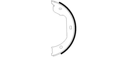 Колодки ручника VW T5 03- (185x30) (без пружини) TEXTAR 91058700