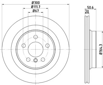 Диск гальмівний (задній) BMW 1 (F40)/2 (F45)/X1 (F48) 13-(300x20) PRO TEXTAR 92274503