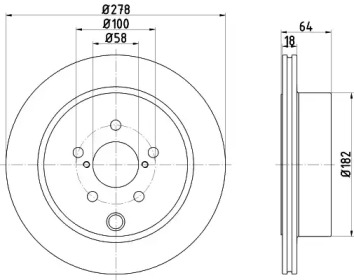 Диск тормозной (задний) Subaru Forester 13- (278x18) PRO TEXTAR 92278503