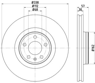 Диск гальмівний (передній) Audi A4/A5/Q5 15- (338х30) PRO+ TEXTAR 92282605