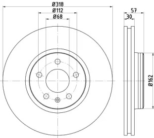 Диск гальмівний (передній) Audi A4/A5/Q5 15- (318x30) PRO+ TEXTAR 92282705