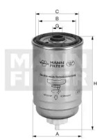 Фільтр паливний Dodge Caliber/Jeep Compass/Patriot 2.2CRD/Fiat Freemont 2.0 Multijet 10- Mann-Filter WK 8051