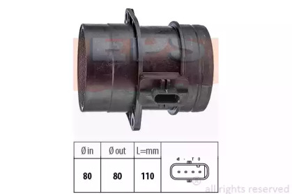 Витратомір повітря VW T5 2.0TDI/Caddy 2.0TDI/Crafter 2.0TDI 10- EPS 1.991.446