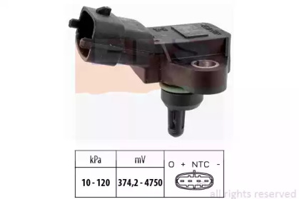 Датчик тиску в впускному колекторі Hyundau Santa Fe/Tucson/Kia Sportage 2.4-3.0 10-22 EPS 1.993.180