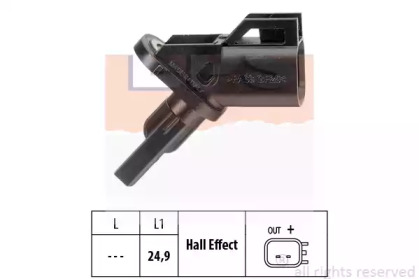 Датчик ABS (передній) Volvo S40/V50 03-12 EPS 1.960.005