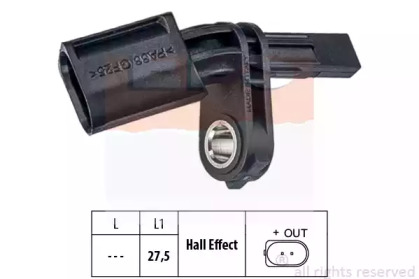 Датчик ABS (передній) VW T5 1.9-3.2 03-/Caddy III 1.4-2.0TDi 04-15 (R) EPS 1.960.006
