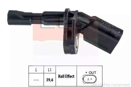 Датчик ABS (задній) Audi A3/Q3/TT/Skoda Octavia/SuperB/VW Golf/Jetta/Passat/Touran 1.2-3.6 03- (R) EPS 1.960.008