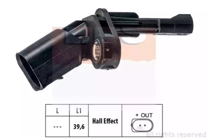 Датчик ABS (задній) Audi A3/Q3/TT/Skoda Octavia/SuperB/VW Golf/Jetta/Passat/Touran 1.2-3.6 03- (L) EPS 1.960.009