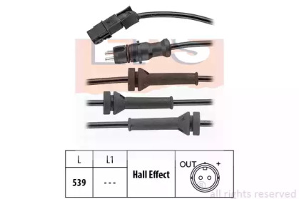 Датчик ABS (передній) Renault Laguna II/Megane II/Scenic II 1.4-3.5/1.5D-3.0D 01- EPS 1.960.054