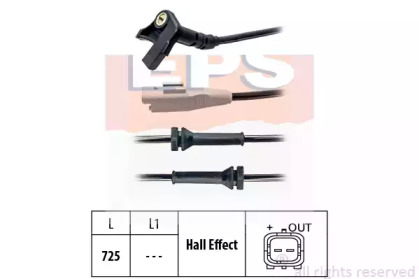 Датчик ABS (передній) Citroen Berlingo/Peugeot Partner 1.6HDi 08- EPS 1.960.092