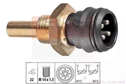 Датчик температури охолоджуючої рідини MB 190 (W201)/E (W124)/G (W460/W461)/S (W126/W140) 82-01 EPS 1.830.151