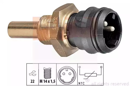 Датчик температури охолоджуючої рідини MB Sprinter OM602 (M14x1,5) (чорний) EPS 1.830.183