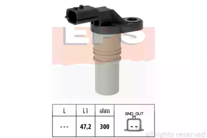 Датчик положення колінвалу Renault Clio III/Megane III/Scenic III 1.4/1.6 16V 09- EPS 1.953.646