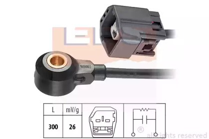 Датчик детонації Ford Transit 2.3 16V/2.4TDCi 04-14 (300mm кабель) EPS 1.957.105