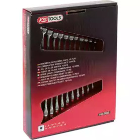 Комплект комбінованих ключів, вигнутих, 12 шт, 8-19 мм KS TOOLS 517.0052