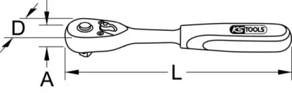 Тріскачка 1/4" SlimPOWER 72 зубці KS TOOLS 920.1490