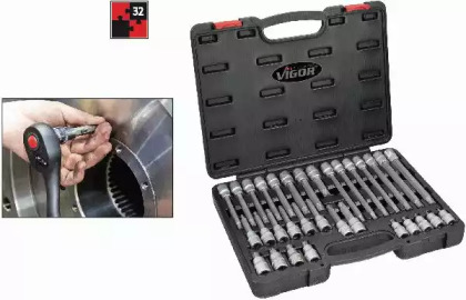 Насадка торцового ключа 1/2 inch / 12.5 Ribe screwdriver socket set VIGOR V2201