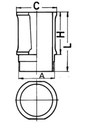 Гільза циліндра двигателя KOLBENSCHMIDT 89301110