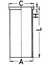 Гільза циліндра двигуна KOLBENSCHMIDT 88588190