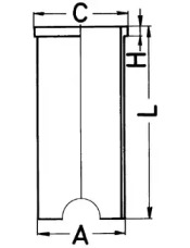 Гільза циліндра двигателя KOLBENSCHMIDT 89163190